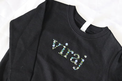 Floral Embroidered Custom Sweatshirt